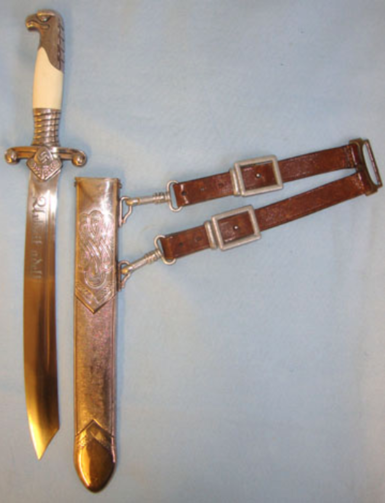 RARE, ORIGINAL, Nazi Reichsarbeitsdienst (RAD, "Reich Labour Service") Officer s / Leader s Dagger - Bild 3 aus 3