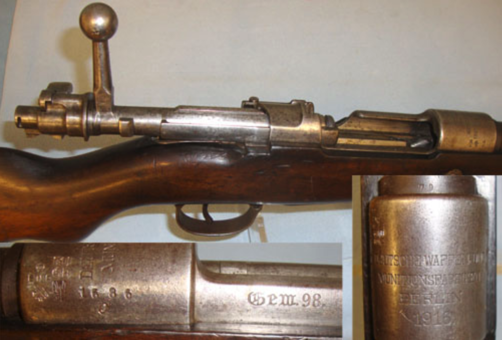 ALL MATCHING NUMBERS INCLUDING BOLT, WW1 1916 Dated Imperial German Army Mauser 7.92_57mm Calibre - Image 2 of 3