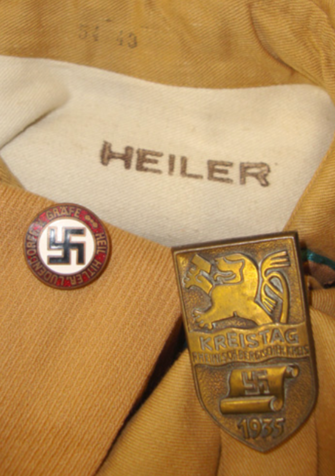 Nazi 1934-1939 NSDAP Zellenleiter (Cell Leader's) Shirt/ Short Jacket With Collar Insignia - Image 3 of 3