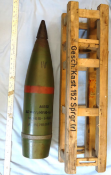 INERT DEACTIVATED. Rare German Unfired WW2, 1944 Dated 15.2cm high explosive projectile