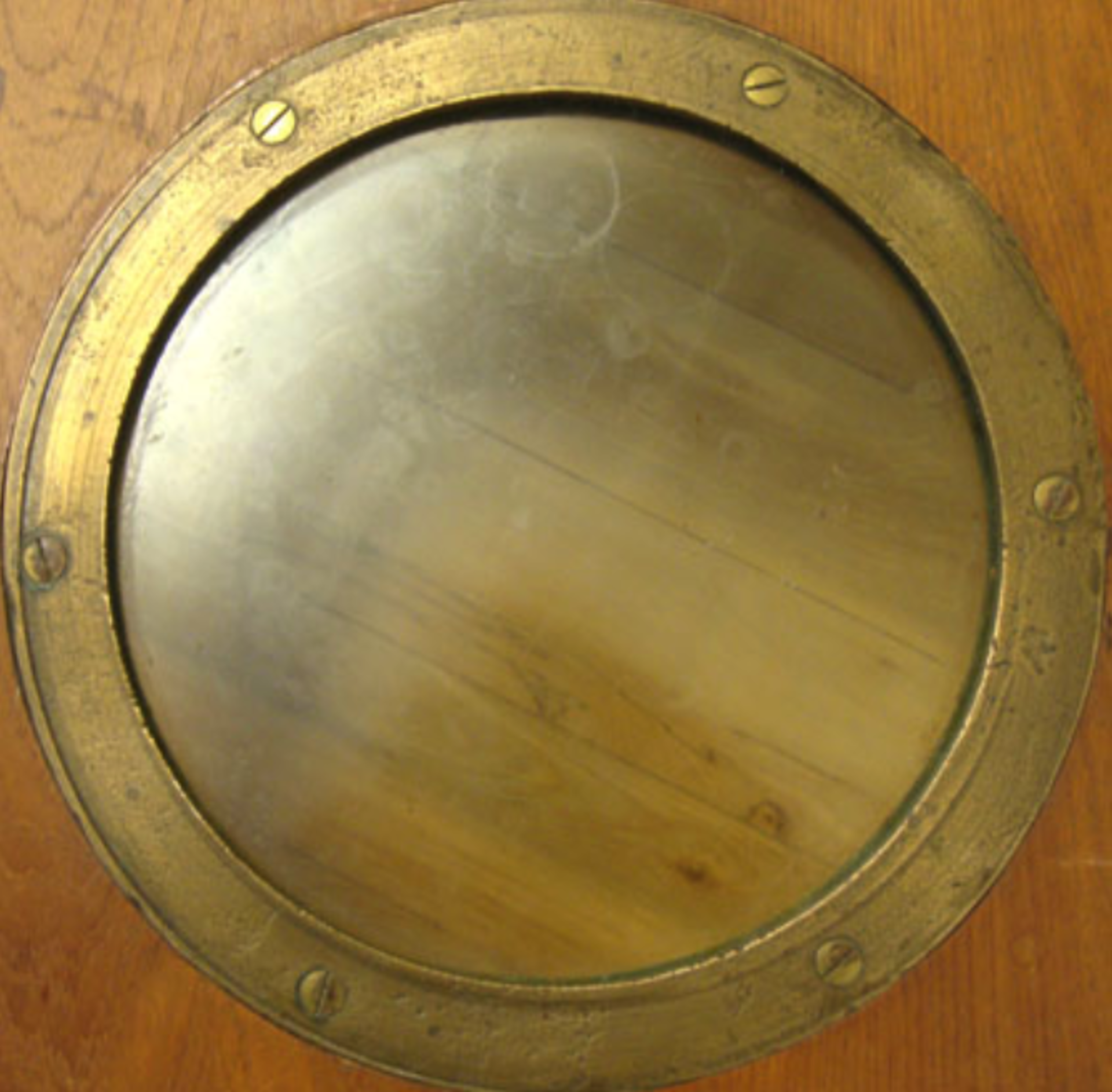 SS Catilian Porthole Rim Recovered From Scapa Flow With Porthole Glass From SMS Kronprinz Wilhelm - Bild 2 aus 3