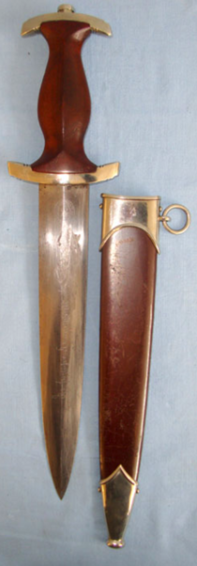 RARE, RHOM NAME ONLY ERASED, Nazi German 1933 Pattern SA Dagger By J.A. Henckels Zwillingswerk