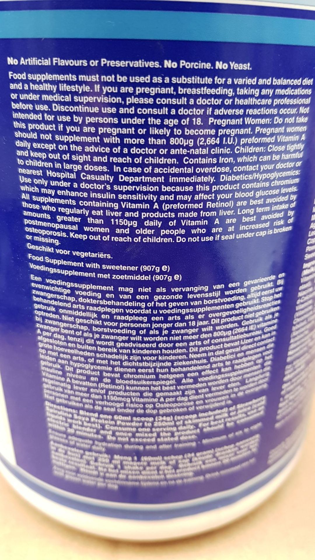 40 x NEW & SEALED 907G Tubs of Nature's Garden Spirulina - Soya Protein Powder. Makes delicious - Image 6 of 10