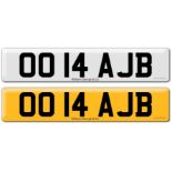 Registration on DVLA retention certificate, ready to transfer OO 14 AJB This number plate /