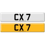 Registration on DVLA retention certificate, ready to transfer CX 7, This number plate / registration