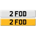 Registration on DVLA retention certificate, ready to transfer 2 FOD, This number plate /