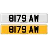 Registration on DVLA retention certificate, ready to transfer 8179 AW, This number plate /