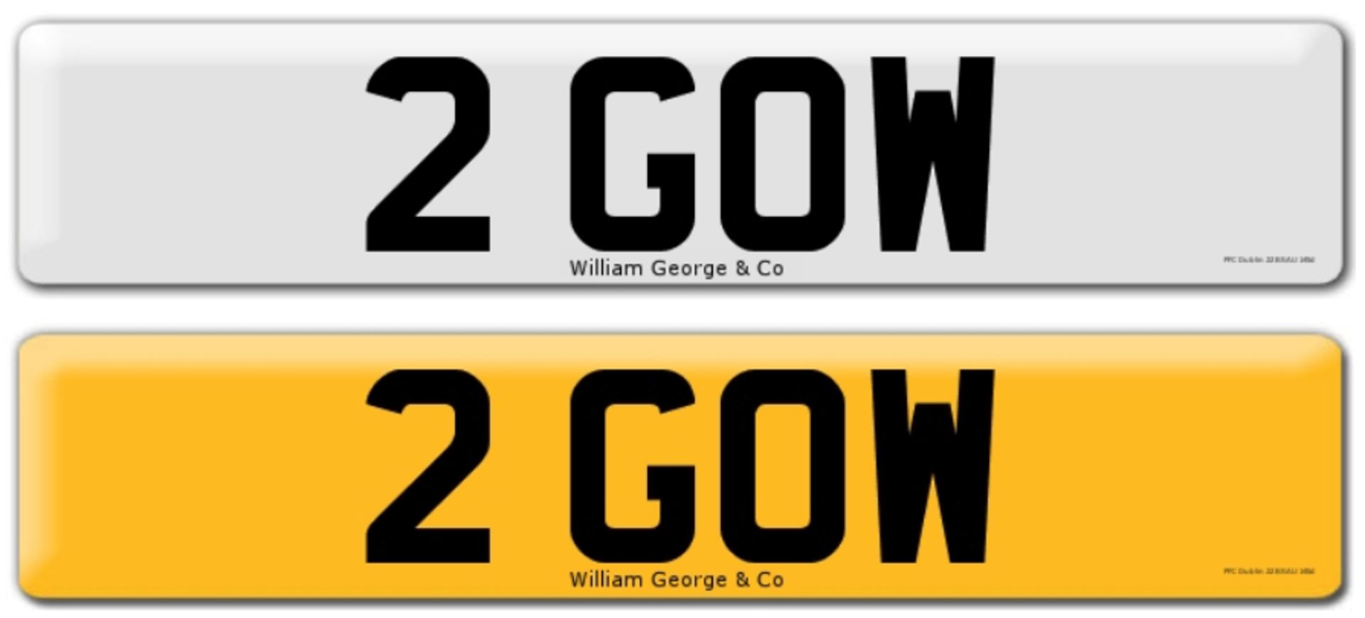 Registration on DVLA retention certificate, ready to transfer 2 GOW,  This number plate /