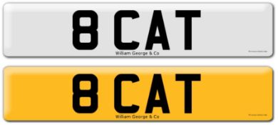 Registration on DVLA retention certificate, ready to transfer 8 CAT,  This number plate /