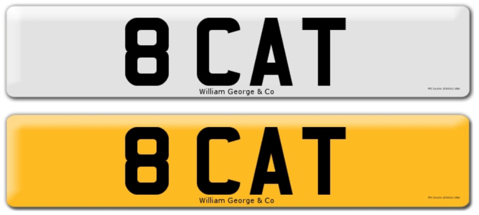 Registration on DVLA retention certificate, ready to transfer 8 CAT,  This number plate /