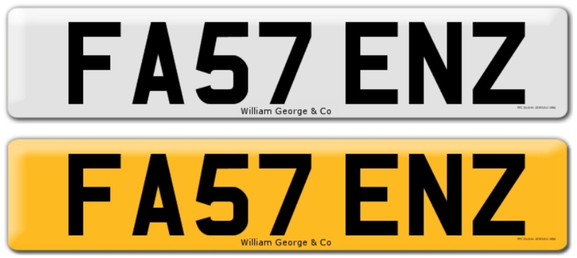 Registration on DVLA retention certificate, ready to transfer FA57 ENZ This number plate /