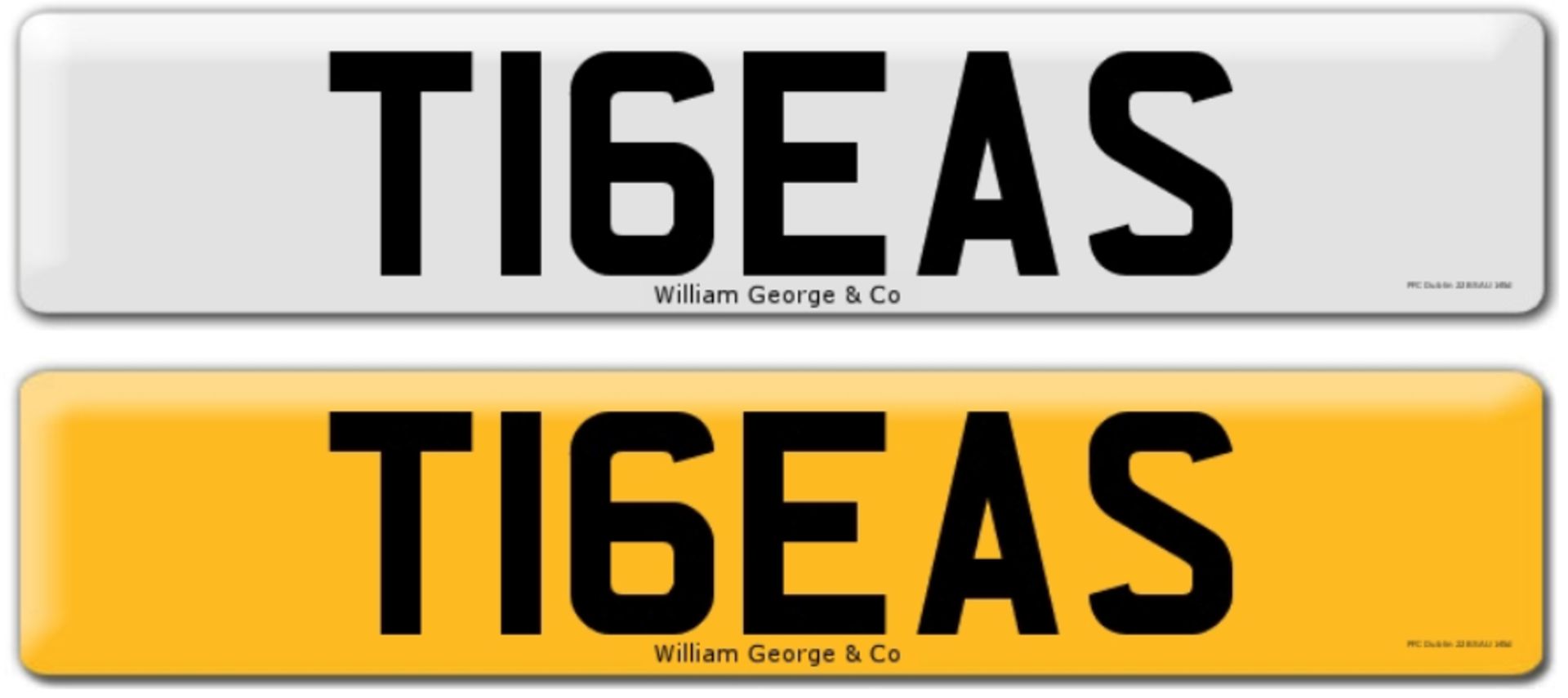 Registration on DVLA retention certificate, ready to transfer T16EAS This number plate /