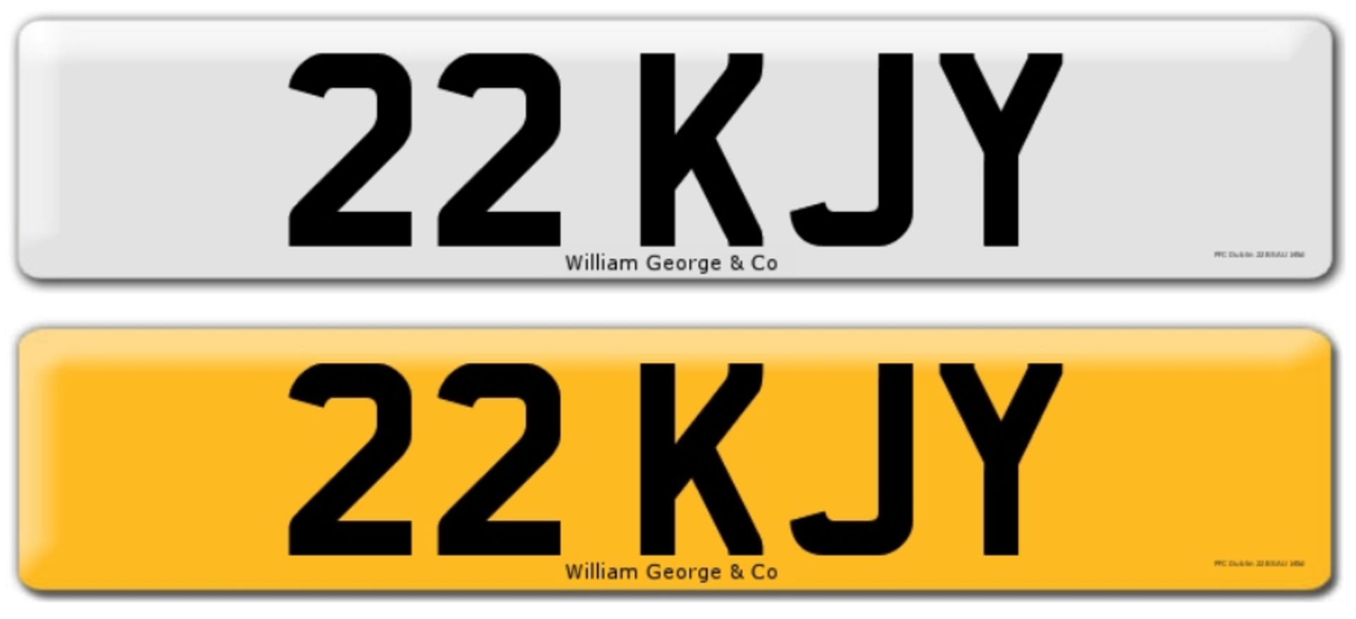 Registration on DVLA retention certificate, ready to transfer 22 KJY This number plate /