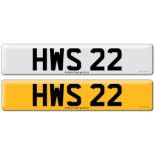 Registration on DVLA retention certificate, ready to transfer HWS 22, This number plate /