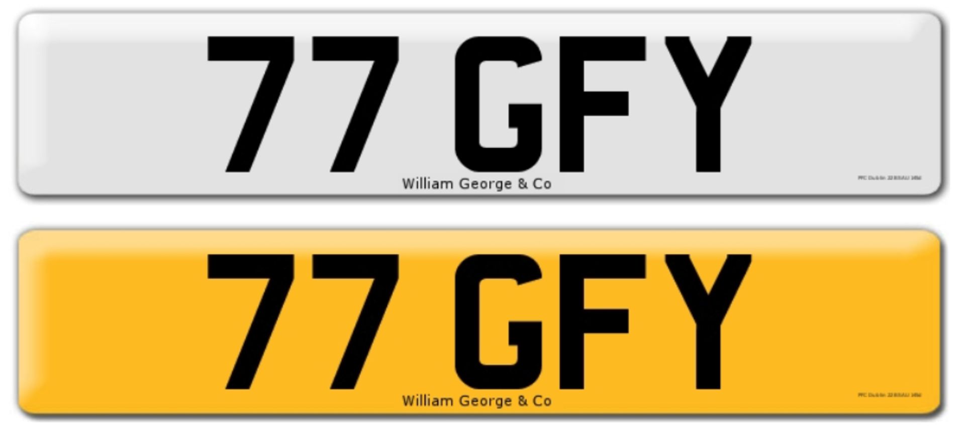 Registration on DVLA retention certificate, ready to transfer 77 GFY, This number plate /