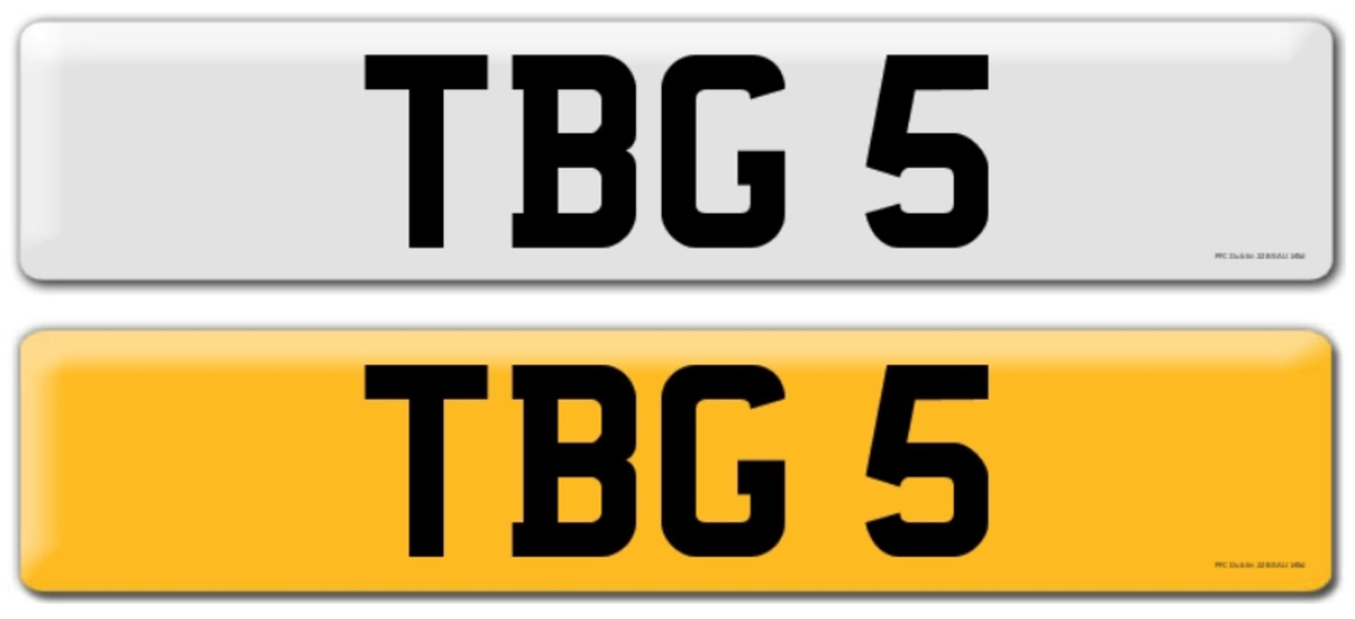 Registration on DVLA retention certificate, ready to transfer TBG 5, This number plate /