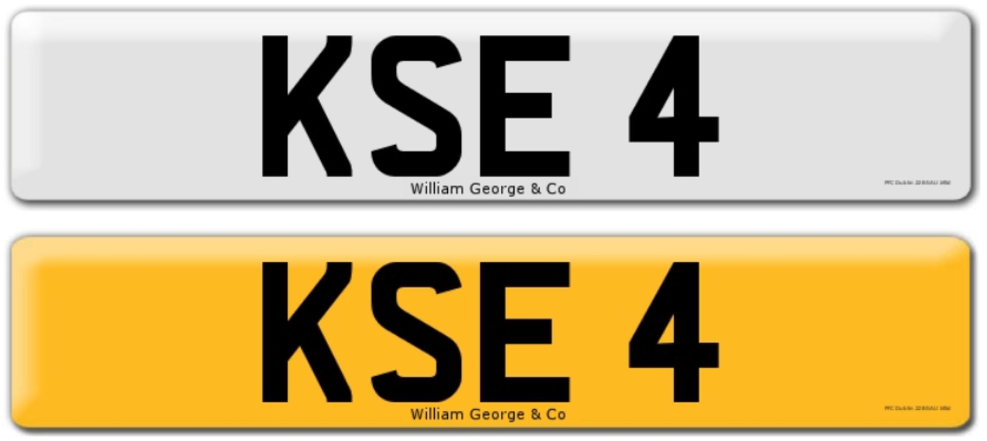 Registration on DVLA retention certificate, ready to transfer KSE 4 This number plate / registration