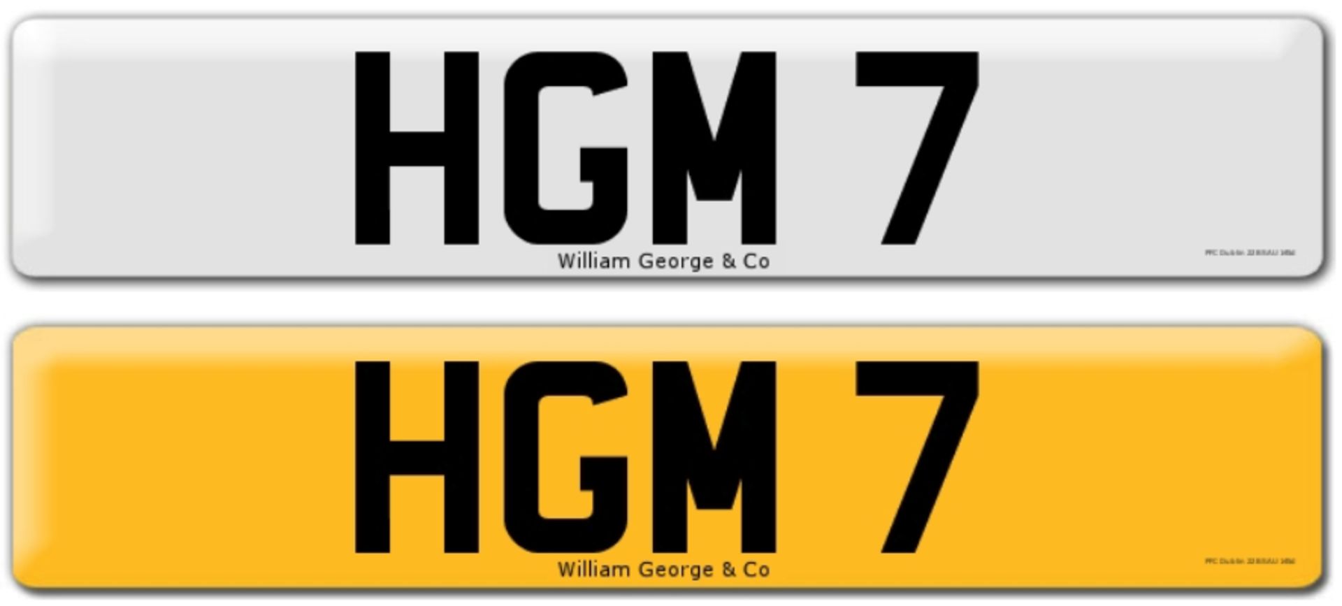 Registration on DVLA retention certificate, ready to transfer HGM 7 This number plate / registration
