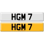 Registration on DVLA retention certificate, ready to transfer HGM 7 This number plate / registration