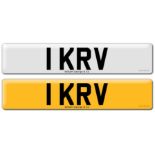 Registration on DVLA retention certificate, ready to transfer 1 KRV, This number plate /