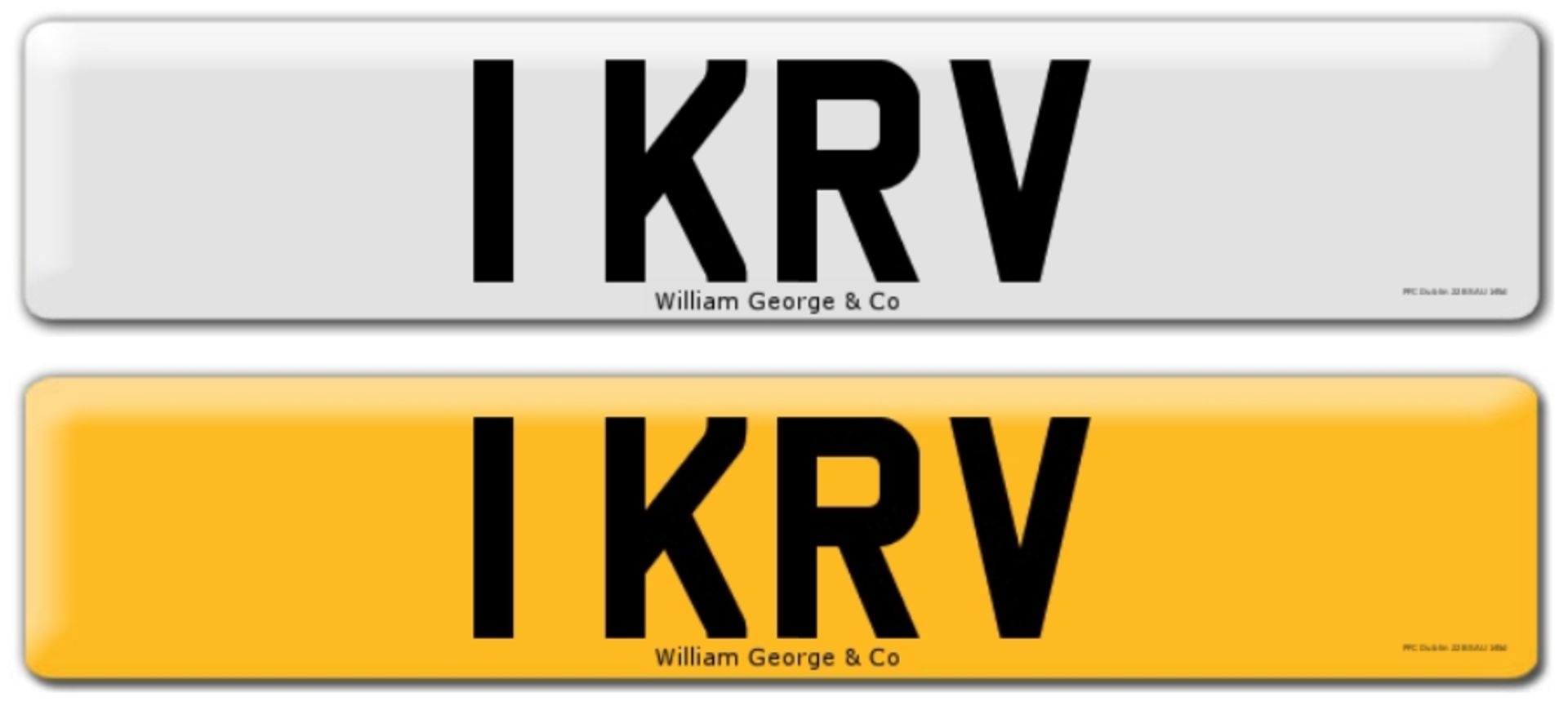 Registration on DVLA retention certificate, ready to transfer 1 KRV, This number plate /
