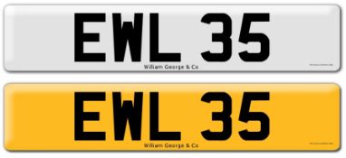 Registration on DVLA retention certificate, ready to transfer EWL 35, This number plate /
