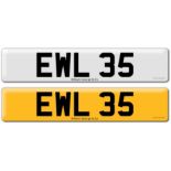 Registration on DVLA retention certificate, ready to transfer EWL 35, This number plate /