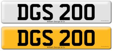 Registration on DVLA retention certificate, ready to transfer DGS 200 This number plate /