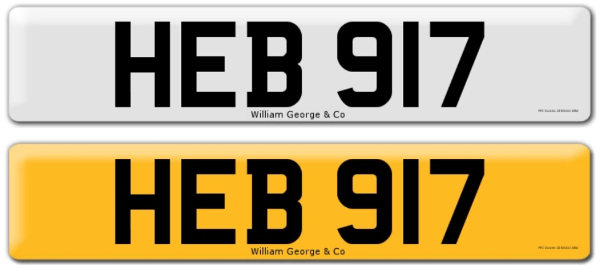 Registration on DVLA retention certificate, ready to transfer HEB 917, This number plate /