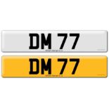 Registration on DVLA retention certificate, ready to transfer DM 77 This number plate / registration