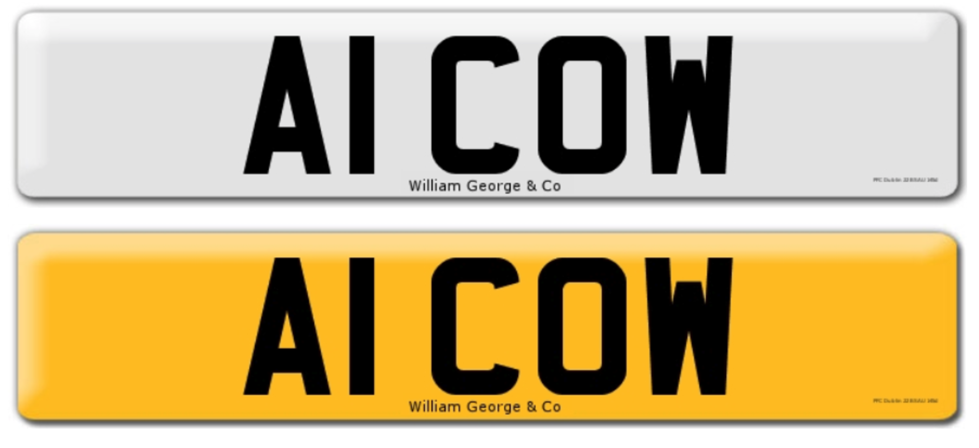 Registration on DVLA retention certificate, ready to transfer A1 COW, This number plate /