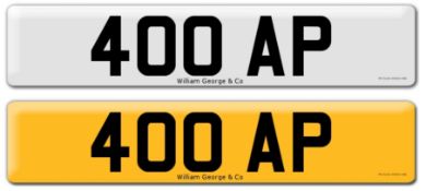 Registration on DVLA retention certificate, ready to transfer 400 AP, This number plate /