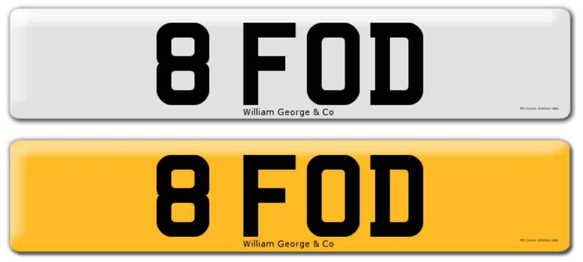 Registration on DVLA retention certificate, ready to transfer 8 FOD, This number plate /