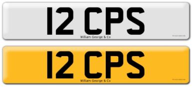 Registration on DVLA retention certificate, ready to transfer 12 CPS This number plate /