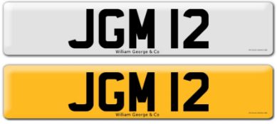 Registration on DVLA retention certificate, ready to transfer JGM 12, This number plate /