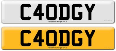 Registration on DVLA retention certificate, ready to transfer C40DGY This number plate /