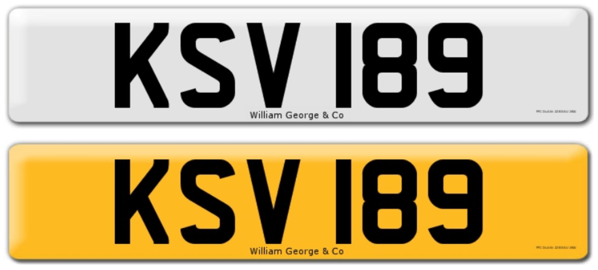 Registration on DVLA retention certificate, ready to transfer KSV 189 This number plate /
