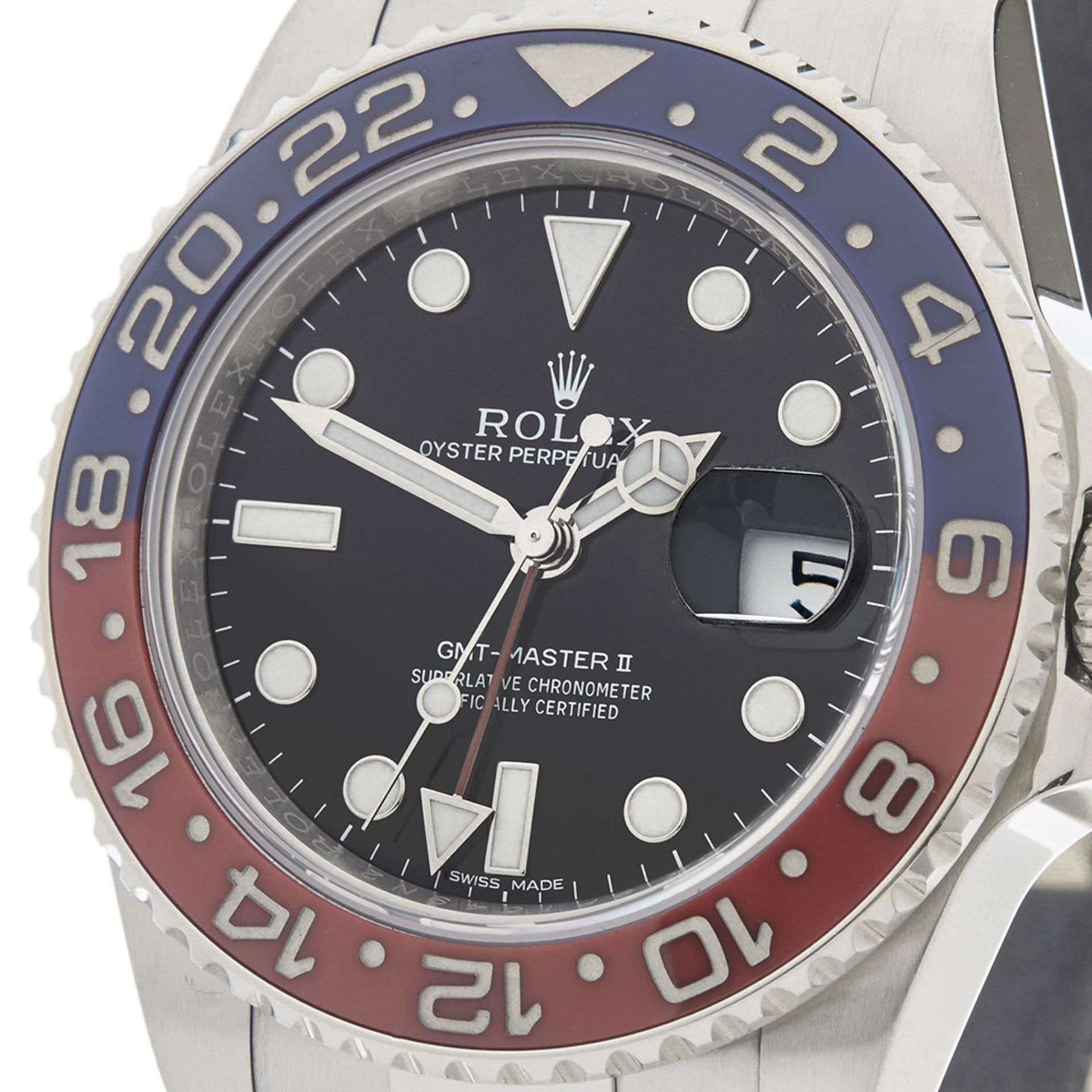 Rolex GMT-Master II Pepsi 40mm 18k White Gold - 116719BLRO