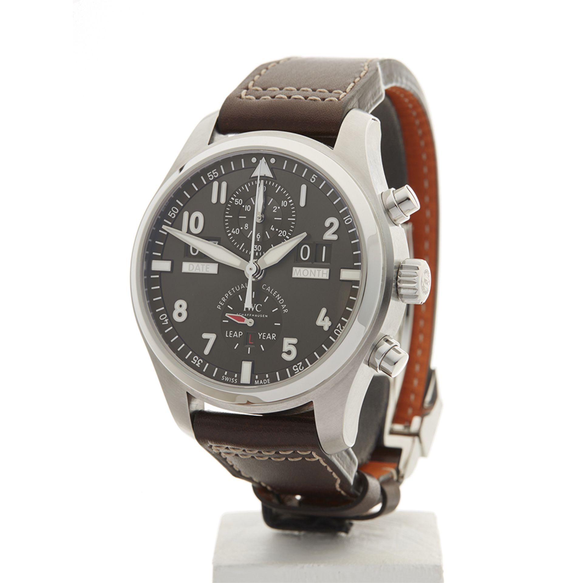 IWC Pilot's Perpetual Calendar 46mm Stainless Steel - IW379108 - Image 3 of 9