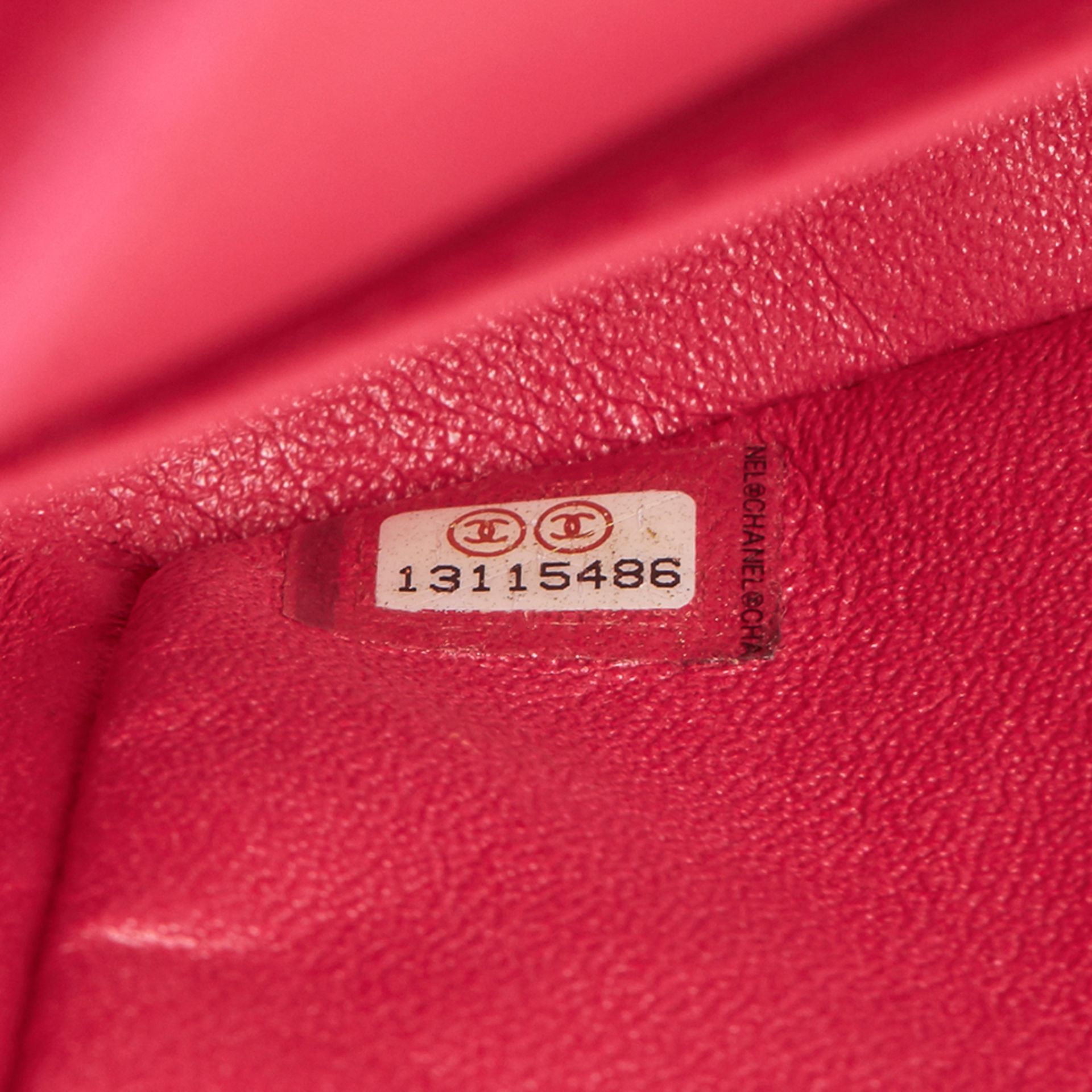 Fuchsia Quilted Boucl Fabric Medium Classic Double Flap Bag - Bild 8 aus 10