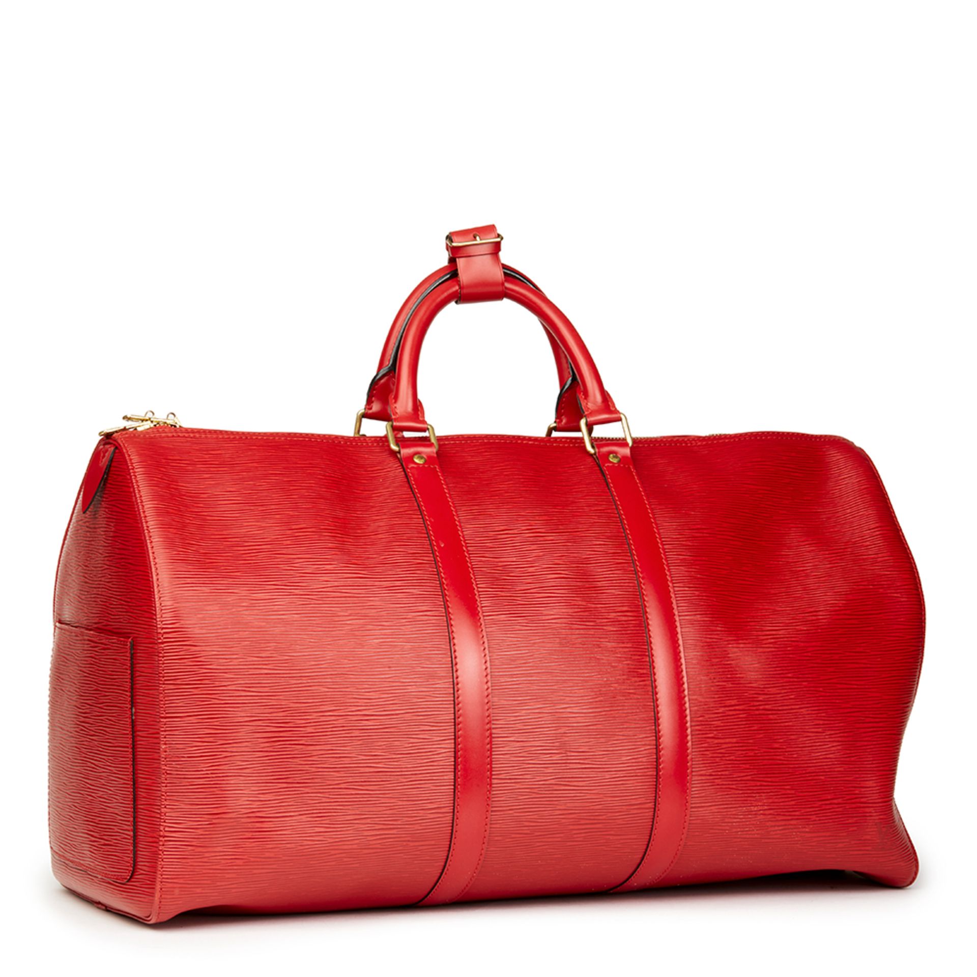 Red Epi Leather Vintage Keepall 55 - Image 4 of 10