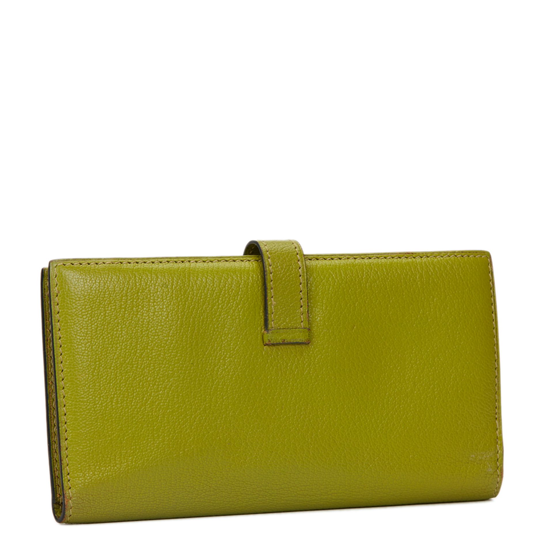 Vert Anis Chevre Mysore Leather Bearn Wallet - Image 4 of 9