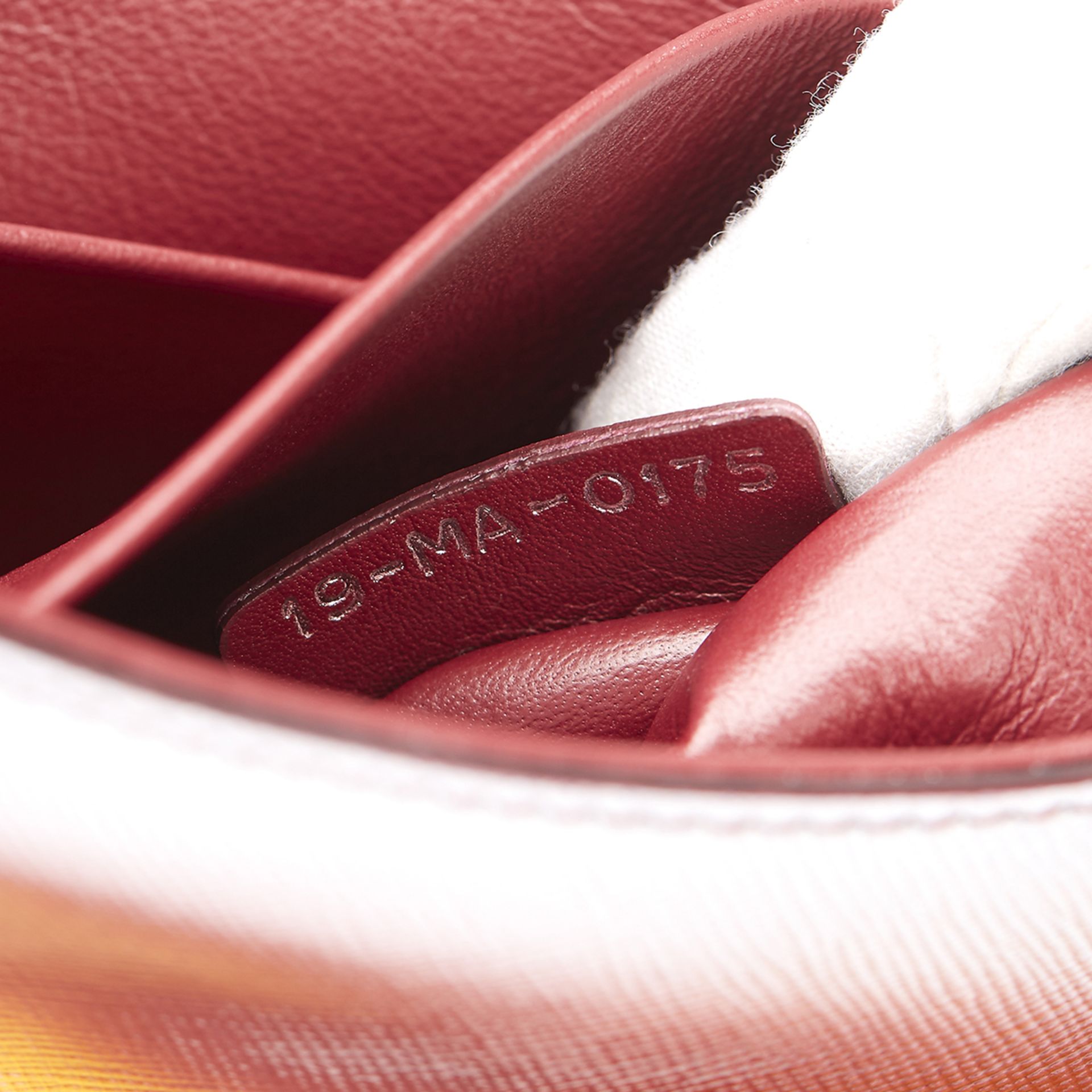 Maroon, Mustard & Blue Gradient Patent Leather Dune Bag - Image 9 of 11