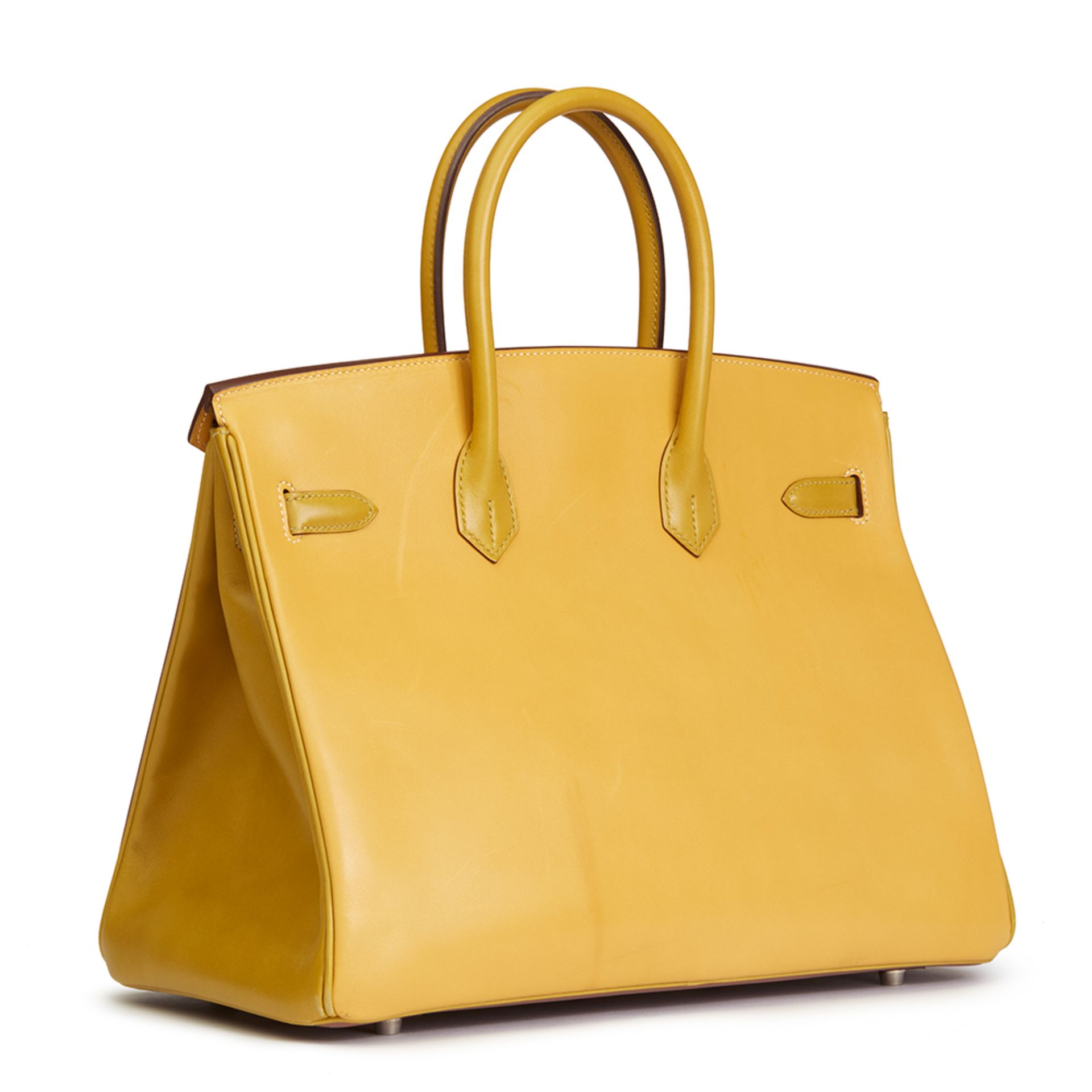 Bois De Rose, Jaune & Vert Anis Box Calf Leather Special Order Birkin 35cm - Image 4 of 11