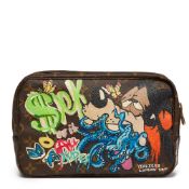 Hand-painted 'Sick of it all' X Year Zero London Toiletry Pouch