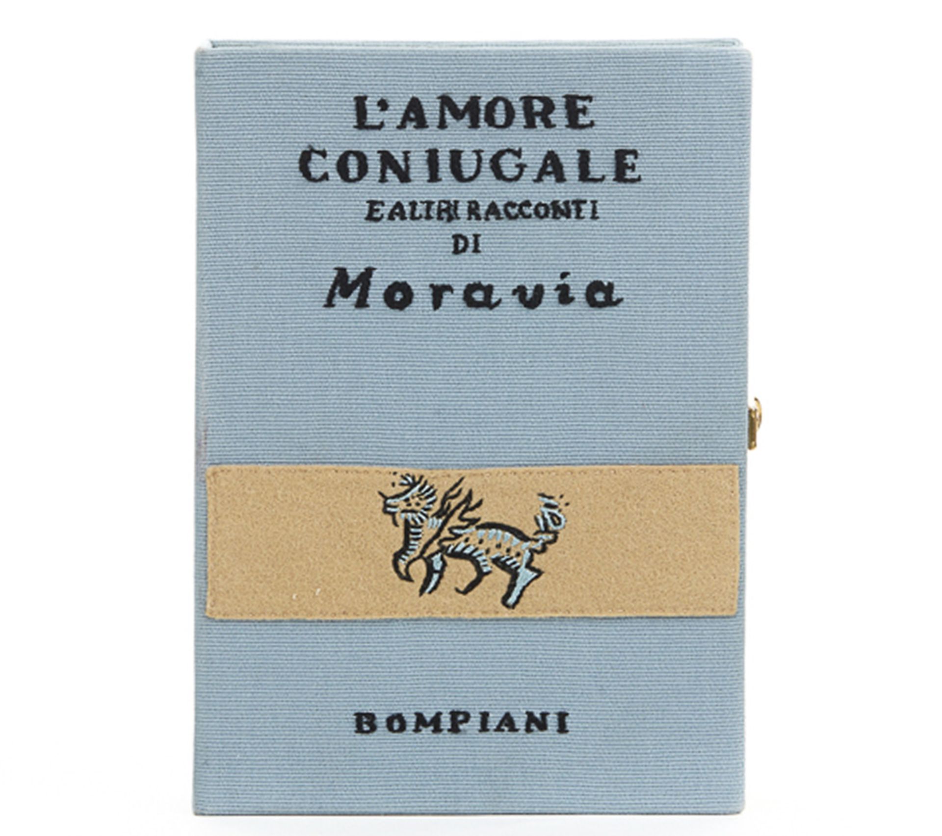 Blue Fabric L'Amore Coniugale Book Clutch