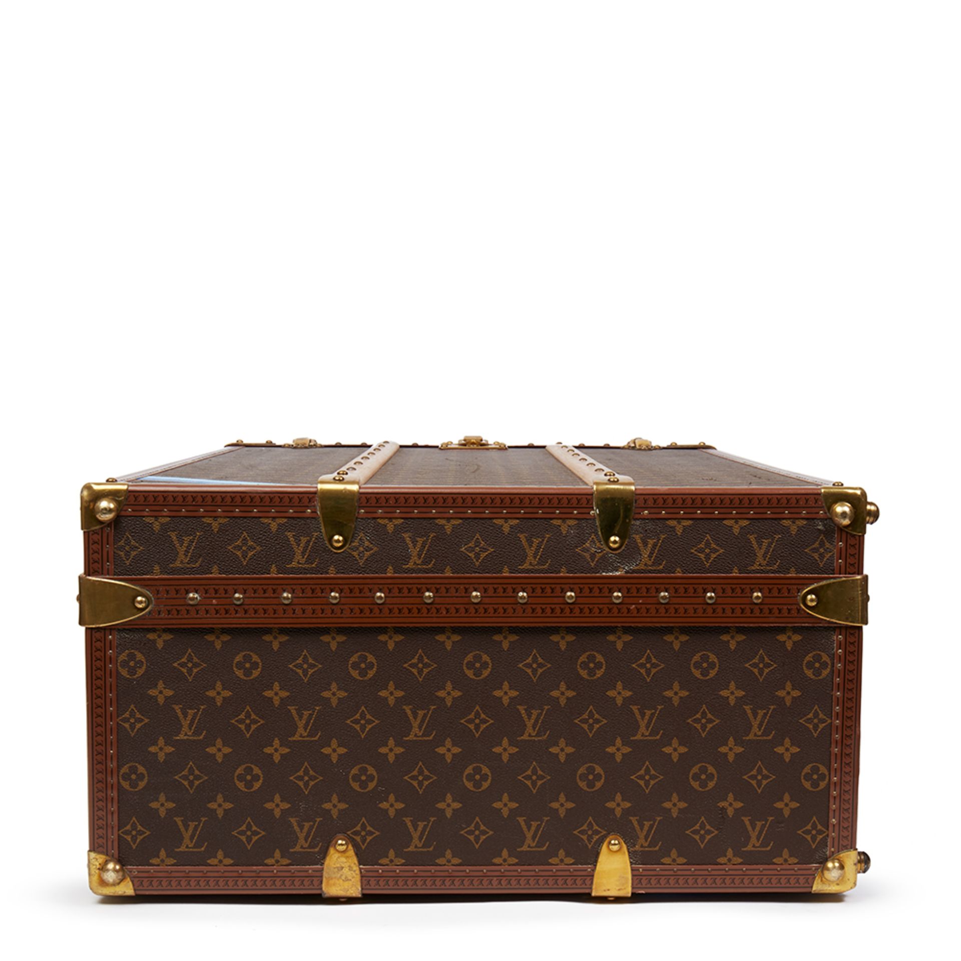 Brown Monogram Coated Canvas Vintage Custom Wardrobe Trunk - Bild 5 aus 11