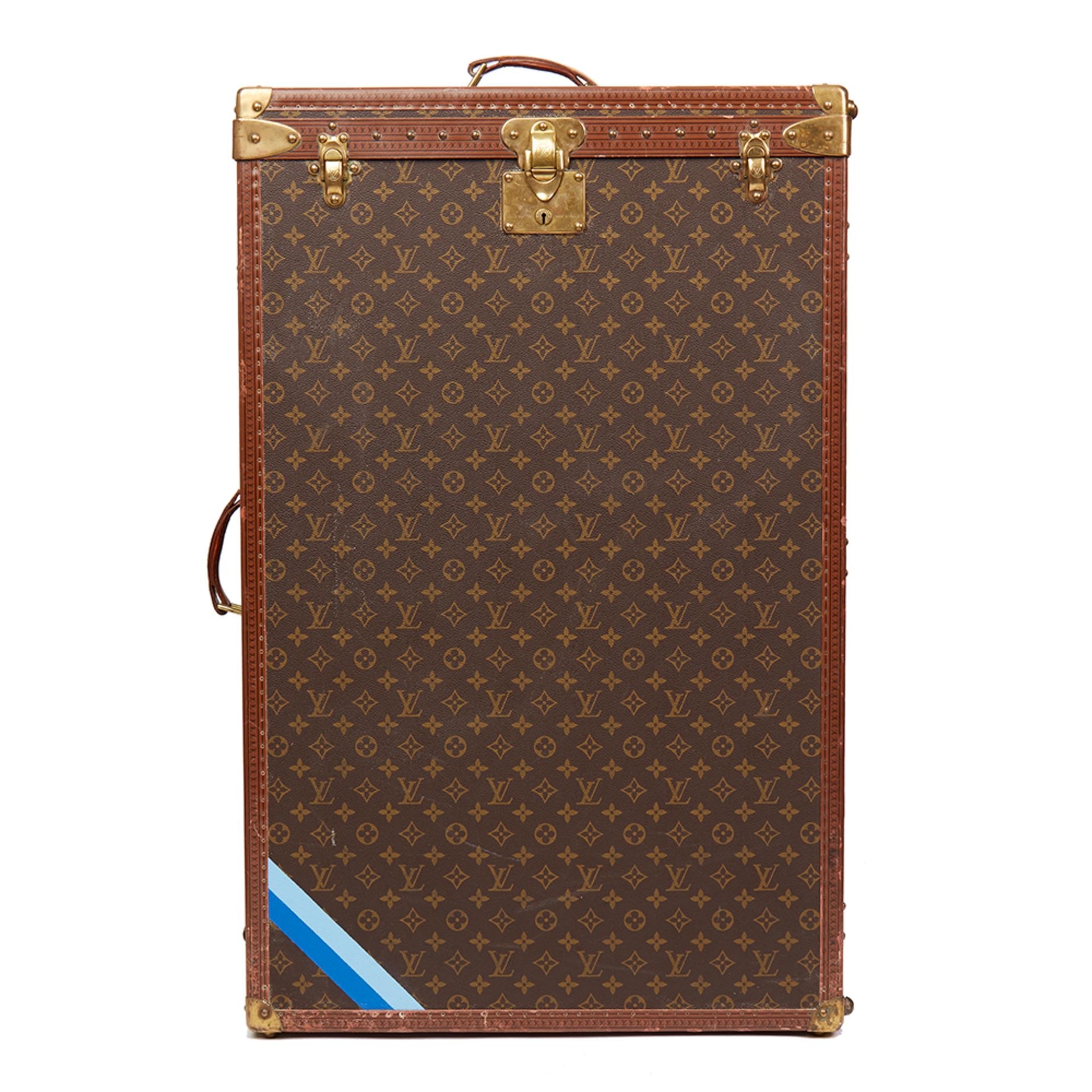 Brown Monogram Coated Canvas Vintage Custom Wardrobe Trunk