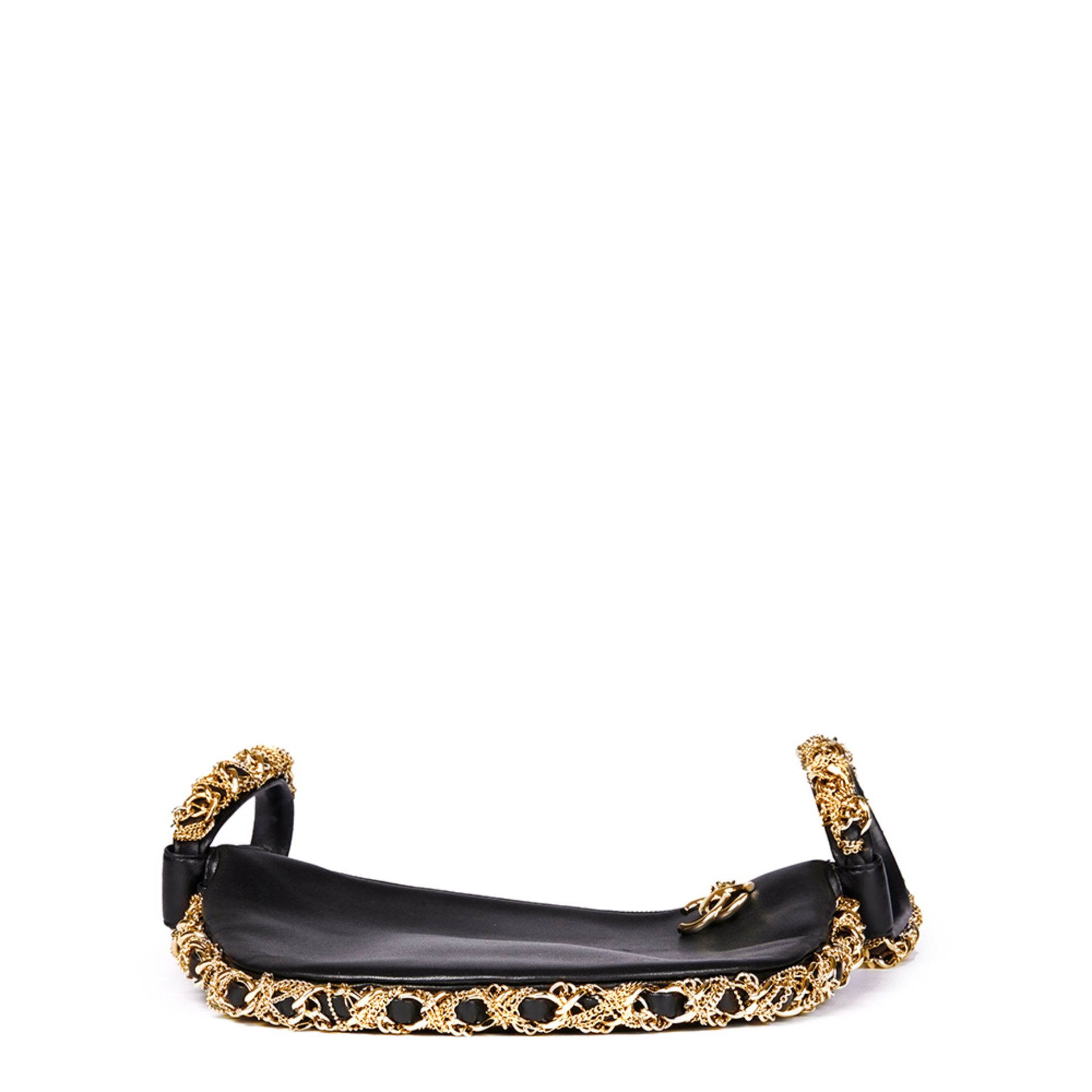 Black Lambskin Chain Around Timeless Wristlet - Image 5 of 10