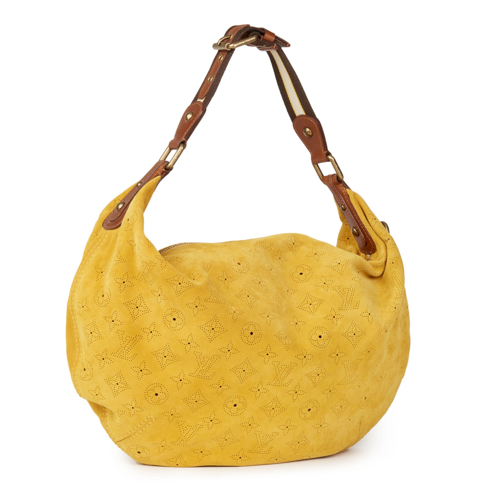 Yellow Monogram Perforated Suede Onatah GM - Image 4 of 8